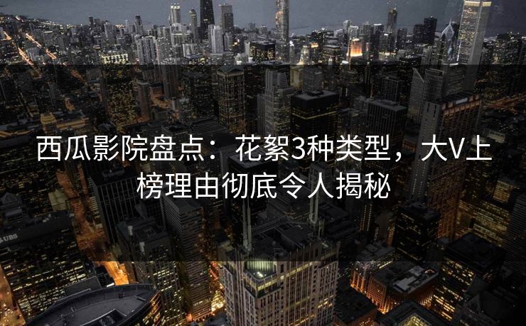 西瓜影院盘点：花絮3种类型，大V上榜理由彻底令人揭秘